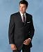 Calvin Klein 3-Button Black Stripe Wool Suit