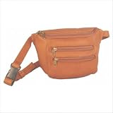Large Three Zip Waistpack Color: Café / Dark Brown