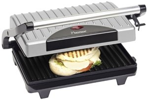 Bestron APG100S Gril à Panini / Viande 700 W Argent