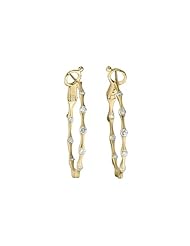 14K Yellow Gold 1/2 ct. Diamond Hoop Earrings