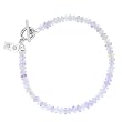 Ametrine Faceted Gemstone Bead Bracelet with Sterling Silver Charm, 7 1/2" Length, #7735