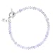 Ametrine Faceted Gemstone Bead Bracelet with Sterling Silver Charm, 7 1/2" Length, #7735