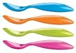 Zak Designs Assorted Brights 4-Piece Mini Spoon Set