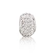 Bling Jewelry 925 Sterling Silver White Swarovski Crystal Bead Fits Pandora Pugster