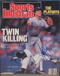 Greg Gagne autographed Sports Illustrated Magazine (Minnesota Twins)
