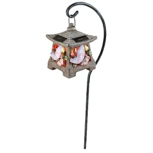 Moonrays 95601 Butterfly Pagoda Solar Powered Hanging Path Fixture
