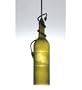 3"W Tuscan Vineyard Etched Grapes Wine Bottle Mini Pendant