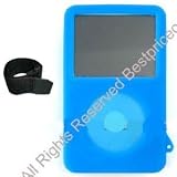 Silicon Skin Case for Apple Ipod Video 60gb 60G 80G 80GB Mp3 Player + Armband (Blue)