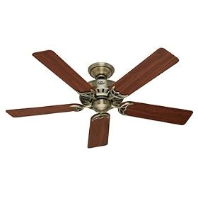 Factory-Reconditioned Hunter HR25511 52" Antique Brass Ceiling Fan