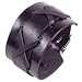 cored Lederarmband Surfer Armband Leder schwarz breit gekreuzt z27