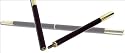Magician's Wand - Black with Brass Tips