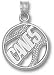 Miami Hurricanes Solid Sterling Silver ''CANES'' Pierced Baseball Pendant