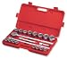 3/4 Drive Socket Set, Metric - 21 Pieces