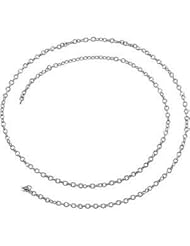 Clevereves Platinum 20 Inch Solid Cable Chain