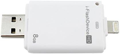 Kevin8912 iPhone U Disk I-flashdrivei Storage Extra Idevices Made for iPhone 5 iPhone 5c/5s/6/6 Plus iPad Mini 1/2 iPad Air iPad 6 (White 32 GB)