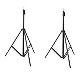 Ex-Pro - [ 2 PACK] 2 x Professional Photography Light Stand for Photo Studio Photolamps, Lighting, Lamps, Deflectors, Umbrellas, Difusser etc. Includes Carry Bag. [ 2 PACK]by Ex-Pro