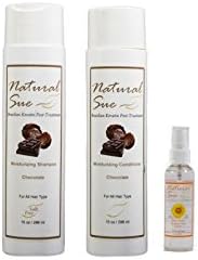 Brazilian Keratin Hair Treatment & Post-Treatment - Deep Cleaning Shampoo 02oz + Keratin Complex Chocolae 02oz + Salt-free Shampoo Chocolate 10oz + Conditioner Chocolate 10oz + Silky Serum