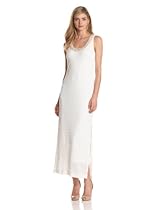 Hot Sale Donna Morgan Women's Lace with Embellished Neckline Maxi Dress, White, Medium