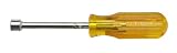 Xcelite 10 Nutdriver with Drilled Shaft, 5/16" Blade Diameter, 3" Working Length, Amber Fixed Handle