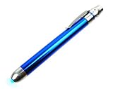 LED Pen Light with Pocket Clip - Blue -Thumb Plunger
