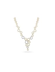 I. Reiss 14K Gold Y-Shaped Open-Circle Link Necklace, Set with Diamonds.