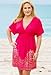 swimsuitsforall Women's Gold Foil Kimono Dress