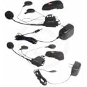 CARDO SYSTEMS Q2 MULTISET COMMUNICATOR SYSTEM - TWO FACTORY-PAIRED HEADSETS - FREE SHIPPING - NEW