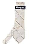 Sean John - Sean John Silver Large Plaid with Botanic Background Tie