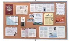 Ghent 4'x 6' Premium Wood Frame Cork Bulletin Board