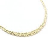10K Gold 17 Graduated Double Strand Rope Necklace