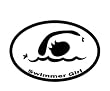 BaySix Swimmer Girl Car Magnet