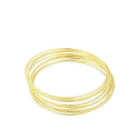 Micro-Thin Hammered Stackable Bangle Bracelet Set by ClassicCloseouts