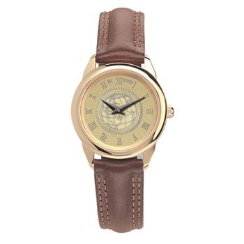 Samford University - Ladies 18K Gold 5M Watch Brown