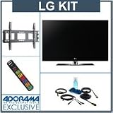 LG 42SL90 42 Edge-lit LED LCD TV with Advanced Accessory Kit (2 HDMI Cables, 1 RGB Cable, 1 Audio Cable, Plasma / LCD Clean Kit, Monster 6 Outlet Surge Protection, TV Wall and Ceiling Mount)