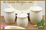 Certified International Cuisineware Ivory 3-Piece Canister Set