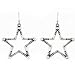 Sterling Silver Dangling Star Earrings (Nickel title=