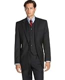 Lauren Ralph Lauren Two Button Vested Navy Multi Stripe Wool Suit