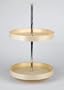 Peter Meier Full Round Wood Lazy Susan 2 shelf set 18in trays