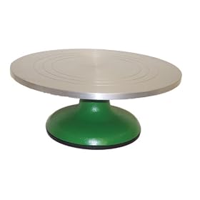 Johnson-Rose Aluminum Cake Decorating Stand, Green Enamel
