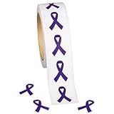 500 Purple Ribbon Awareness Stickers