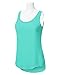 DRESSIS Women's Sleeveless Scoop Neck Chiffon Hi Low Tank Top S-3XL (23 Colors)