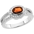 14K White Gold Mexican Fire Opal and Diamond Ring