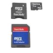 SanDisk 1GB microSD Card with SD & MiniSD Adapters (Bulk Package)