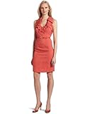 IMAGE OF Evan Picone Women's Evan Picone Linen Ruffle Sheath Dress, Salmon, 14
