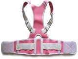 NEW BACK SUPPORT BRACE POSTURE CORRECTION ADJUSTABLE NEOPRENE LUMBAR BELT MEDIUM (PINK)