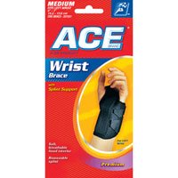Ace Wrist Brace with Splint Support for Left Hand, Size : Medium, #7261 - 1 ea