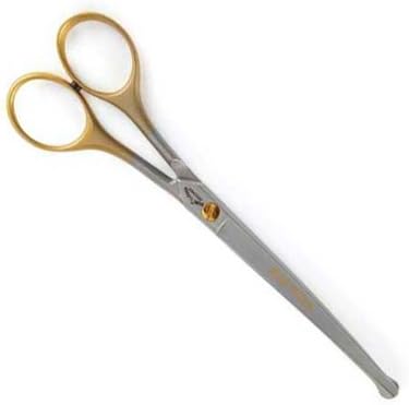 Dubl Duck Stainless Steel Ultra Gold Curved Pet Shears with Ball Tip, 6-1/2-Inch
