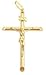 14K YELLOW GOLD RELIGIOUS CROSS CRUCIFIX CHARM