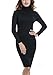 ACEVOG Women's Turtleneck Ribbed Long Sleeve Knit Sweater Dresses