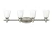 Tools & Hardware : Good Earth Lighting GL1434-NK-I Danube Four Light Bathbar with Alabaster Glass Diffuser, Nickel